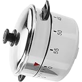 Hoement Mechanical Kitchen Timer Pressure Cooker Shape 60-Minute Countdown Timer with Ring Alert No Battery Needed for Cooking Baking Teaching Home Use