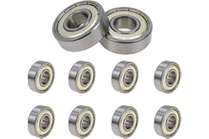 Rannb 6000Z Double Shielded Ball Bearings Deep Groove Ball Bearings for Skateboards Rollers 3D Printers 26mm x 10mm x 8mm - 10pcs