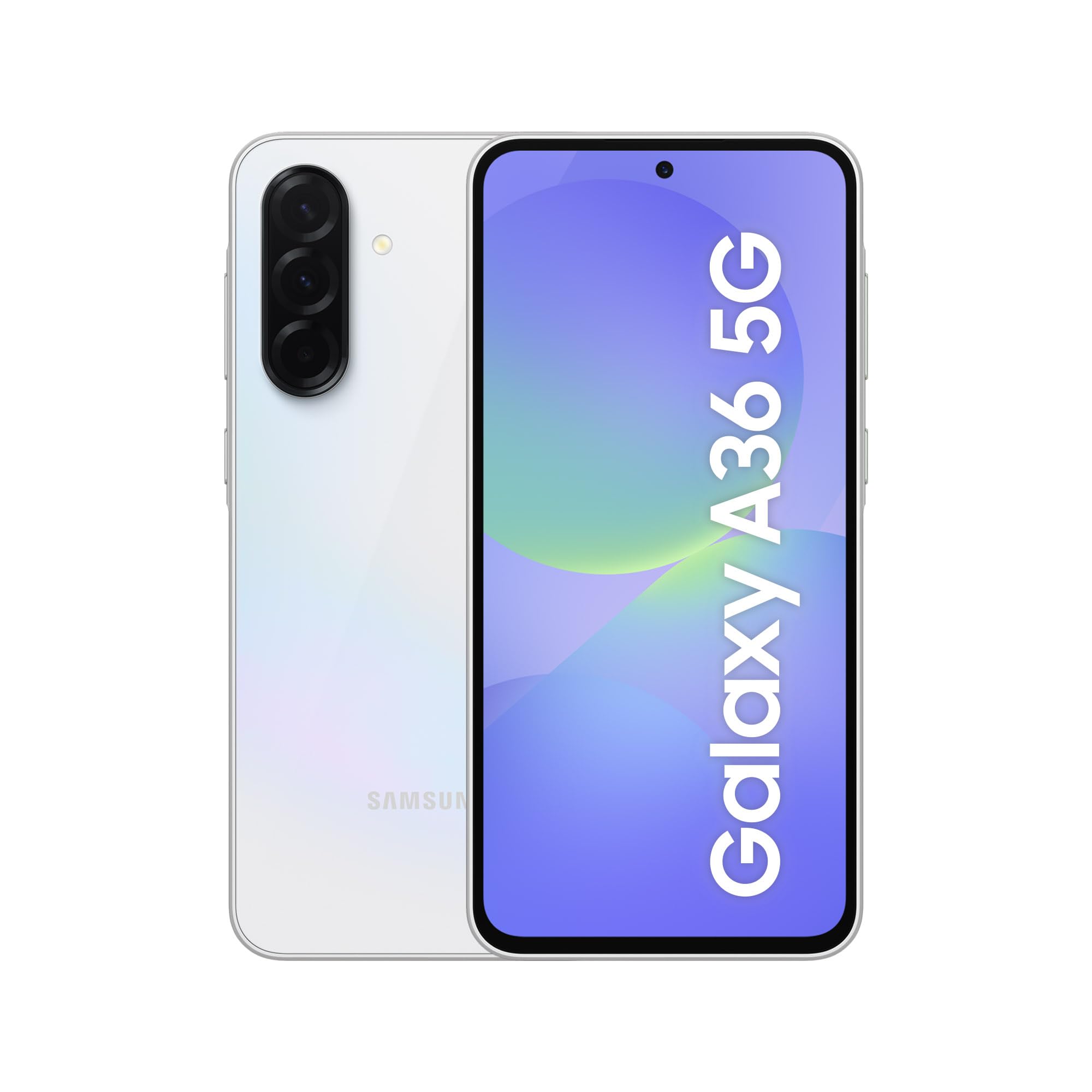 Samsung Galaxy A36 5G AI Smartphone ohne Vertrag, Simlockfreies AI Handy mit Android, 8 GB RAM, 256 GB Speicher, 50-MP-Kamera, Awesome White, 2,5 Jahre Herstellergarantie [Exklusiv auf Amazon]
