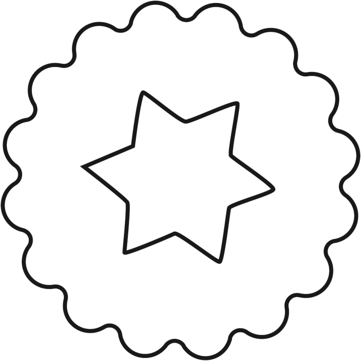 KAISER Christmas Linzer cookie cutter with star, 5cm. Premium quality, light, precise cutting, secure, pleasant handling