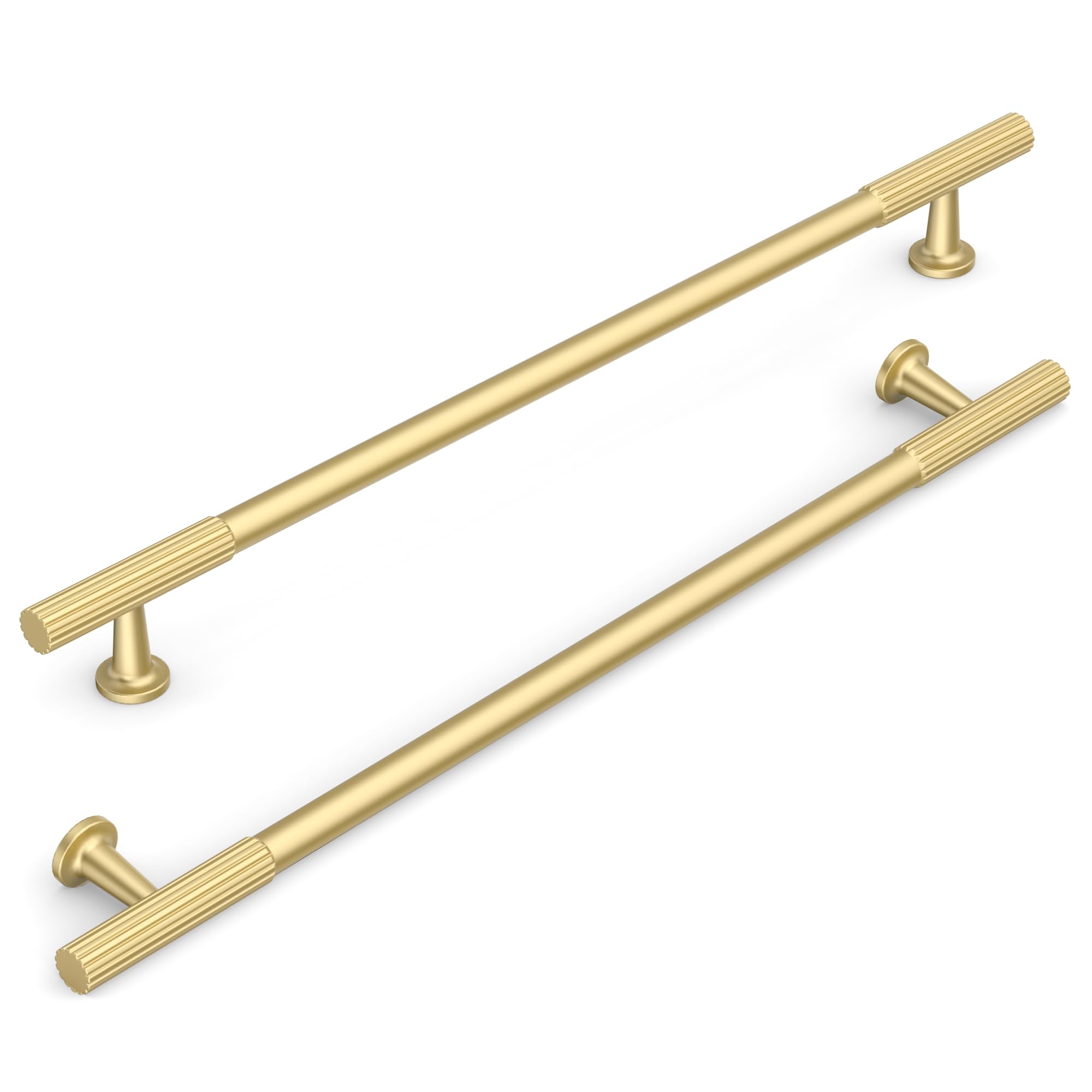 Photo 1 of KNOKLOCK 10 Pack 10 Inch(256mm) Kitchen Cabinet Handles Brushed Gold Cabinet Pulls Kitchen Cabinet Hardware Drawer Pulls for Cupboard Wardrobe