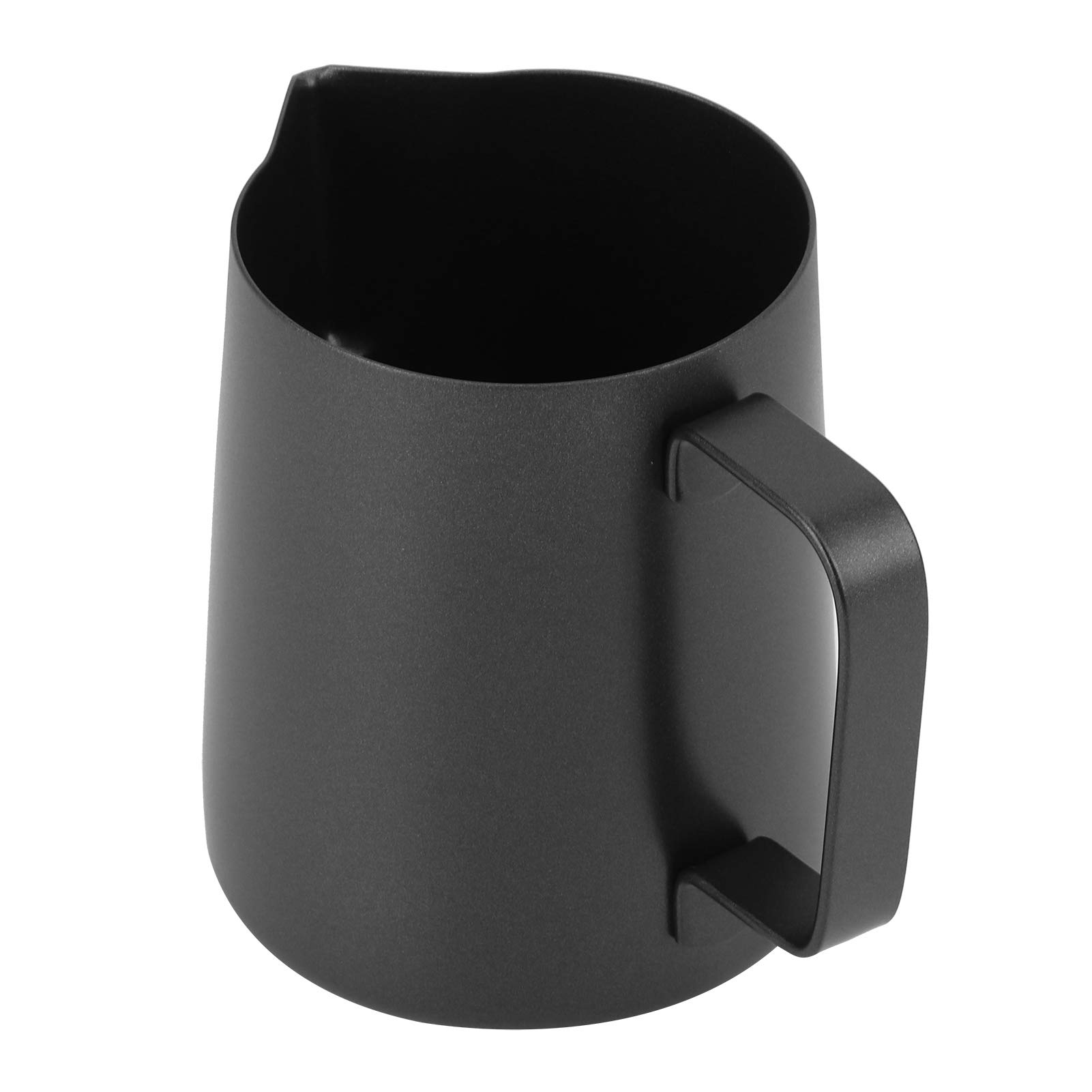 Milk Frothing Pitcher 350ml Steaming Pitchers Stainless Steel Milk Coffee Cappuccino Latte Art Barista Steam Pitchers Milk Jug Cup(Black)
