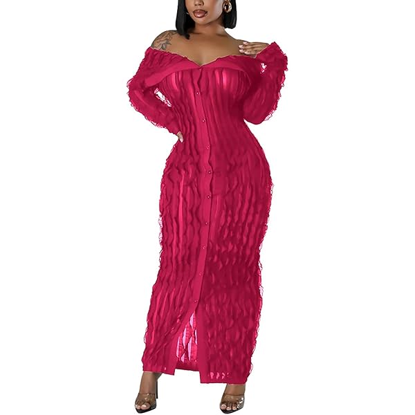 off-the-shoulder slim-fit pleated puff sleeve bodycon dress Puff Sleeve Off the Shoulder Dress – Nevar Collection main image 0