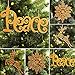 Valery Madelyn 18ct 10-23cm Woodland Sparkling Essential Christmas Ornaments Set Glittery Christmas Decorations-Peace, Snowflake and Reindeer,12 Pcs Metal Hooks and 12 Organza Ribbons Included