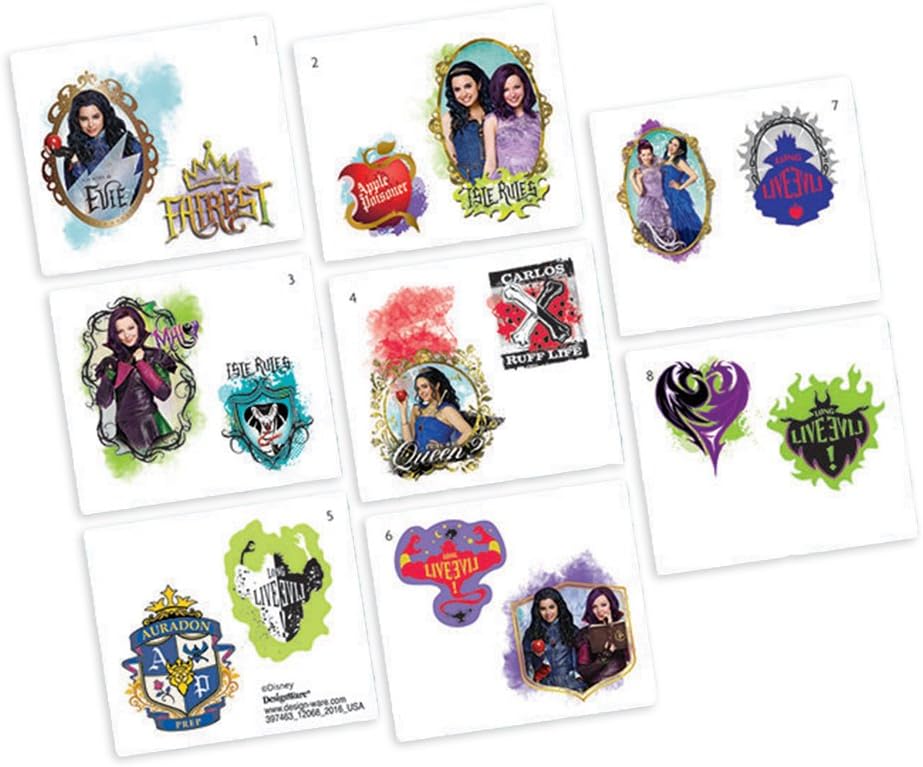 Amscan Disney Descendants Tattoo Favors Party Supplies