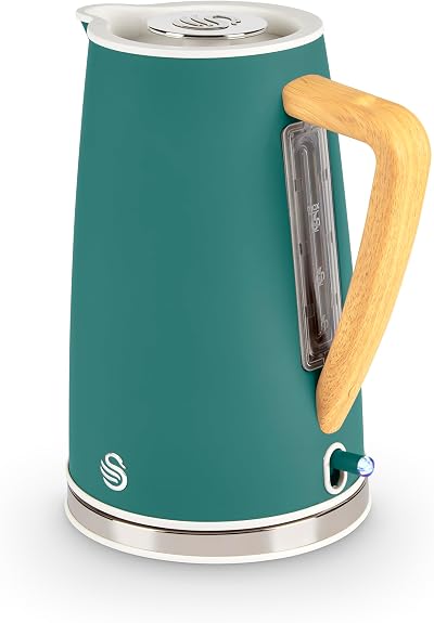 Swan Nordic Cordless Jug Kettle 1.7L 3KW Fast Boil Green SK14610GREN
