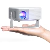 Mini Projector with WiFi and Bluetooth, AKIYO 2026 Upgraded Projector 1080P | Support Auto Keystone, 360&deg; Rotating, Portable Projector for Home Theater/Outdoor, Compatible with iOS/Android/Laptop/PS5