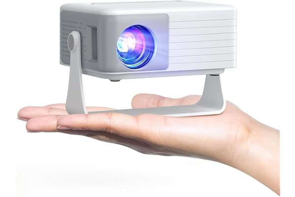 Mini Projector with WiFi and Bluetooth, AKIYO 2026 Upgraded Projector 1080P Full HD, 360° Rotating, Auto Keystone, Portable Projector for Home Theater/Outdoor, Compatible with iOS/Android/Laptop/PS5