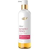 Dove Shower Oil Body Wash Serum + Dewy with Coconut & Geranium Oil, Hydrating Cleanser for Soft Skin, 15.3 fl oz