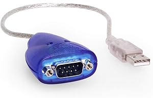 USBGear USB to Serial RS232 DB9 Adapter FTDI Chipset w/ 15kV ESD Protection, Windows 11 Support