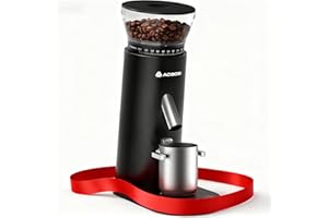 AAOBOSI Wireless Coffee Bean Grinder,Electric One-Touch Automatic Burr Coffee Grinder with 60-Position Grind Selector, Black