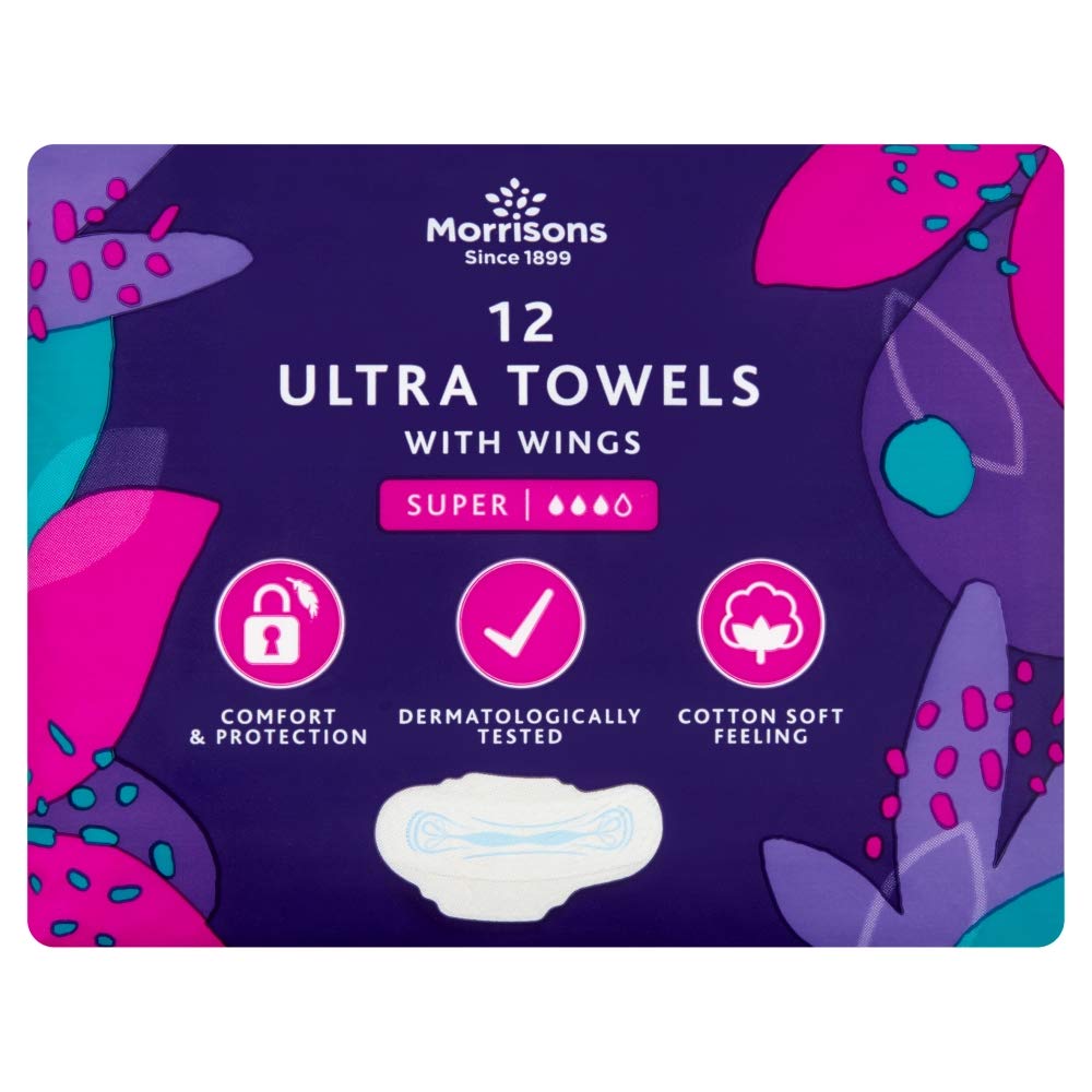 Morrisons Ultra Towel Super Wings 12 Pack x 12