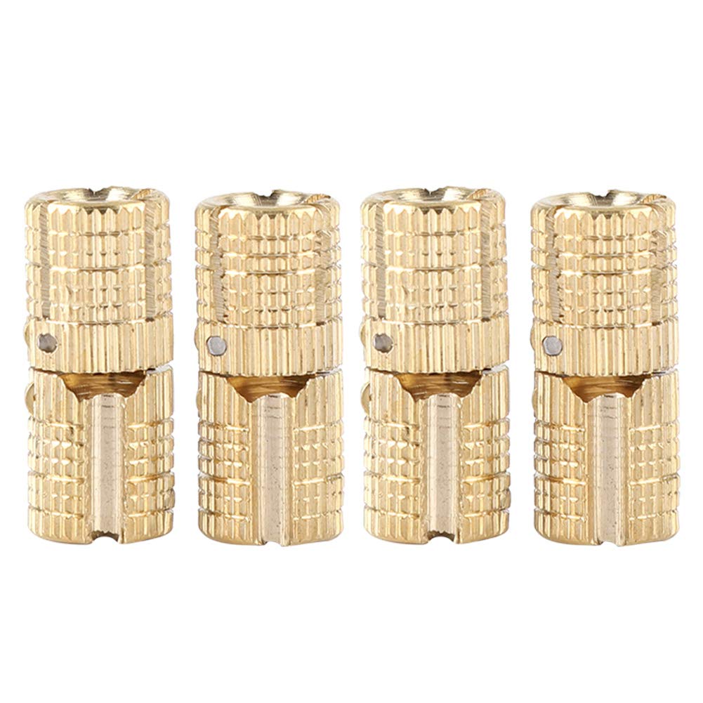 Barrel Hinge Copper Brass Concealed Hinges, 8mm, 180° Opening Angle, 4 Pieces