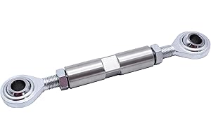 YUCHENSHLP 2 1/2" Adjustable Tensioning Rod Silver colour Heim Joint Alternator Bracket Fits for SBC BBC 350 454 302 engine