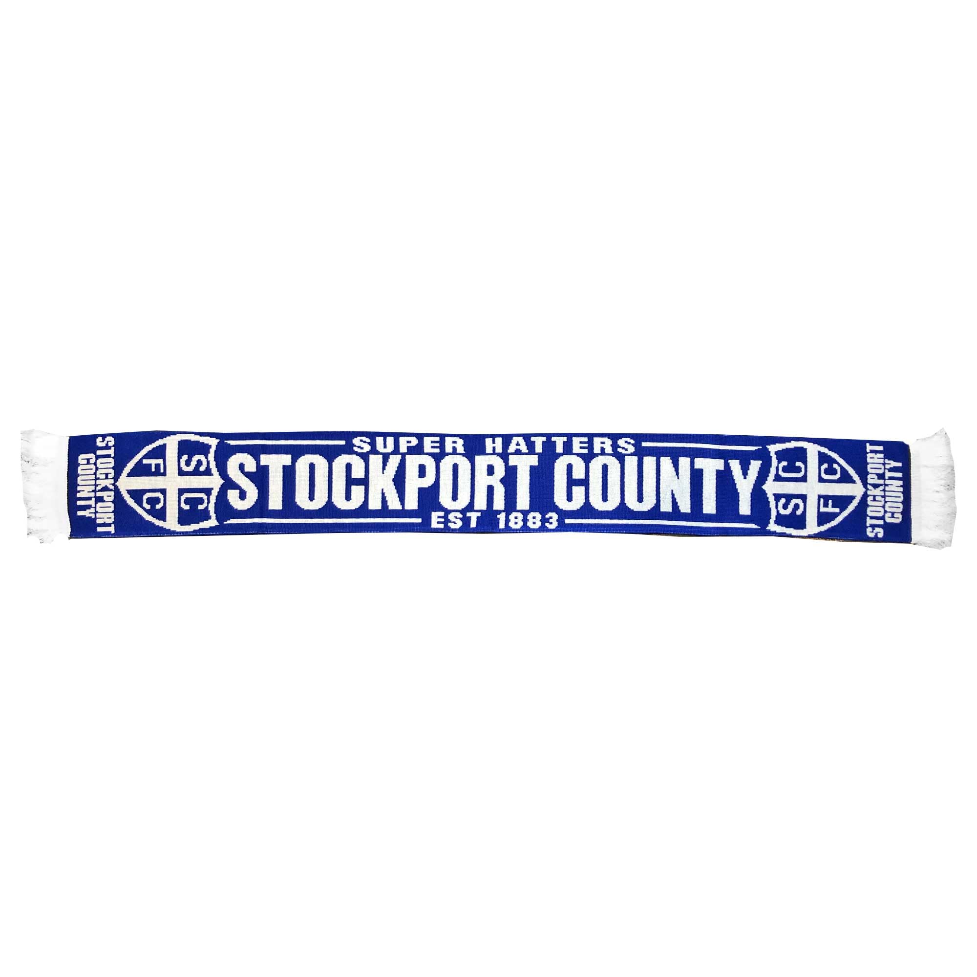 Stockport County Football Fans Souvenir Promotion Scarf - The Hatters 2024 Champions Scarf (British - Unisex, 100% Acrylic)