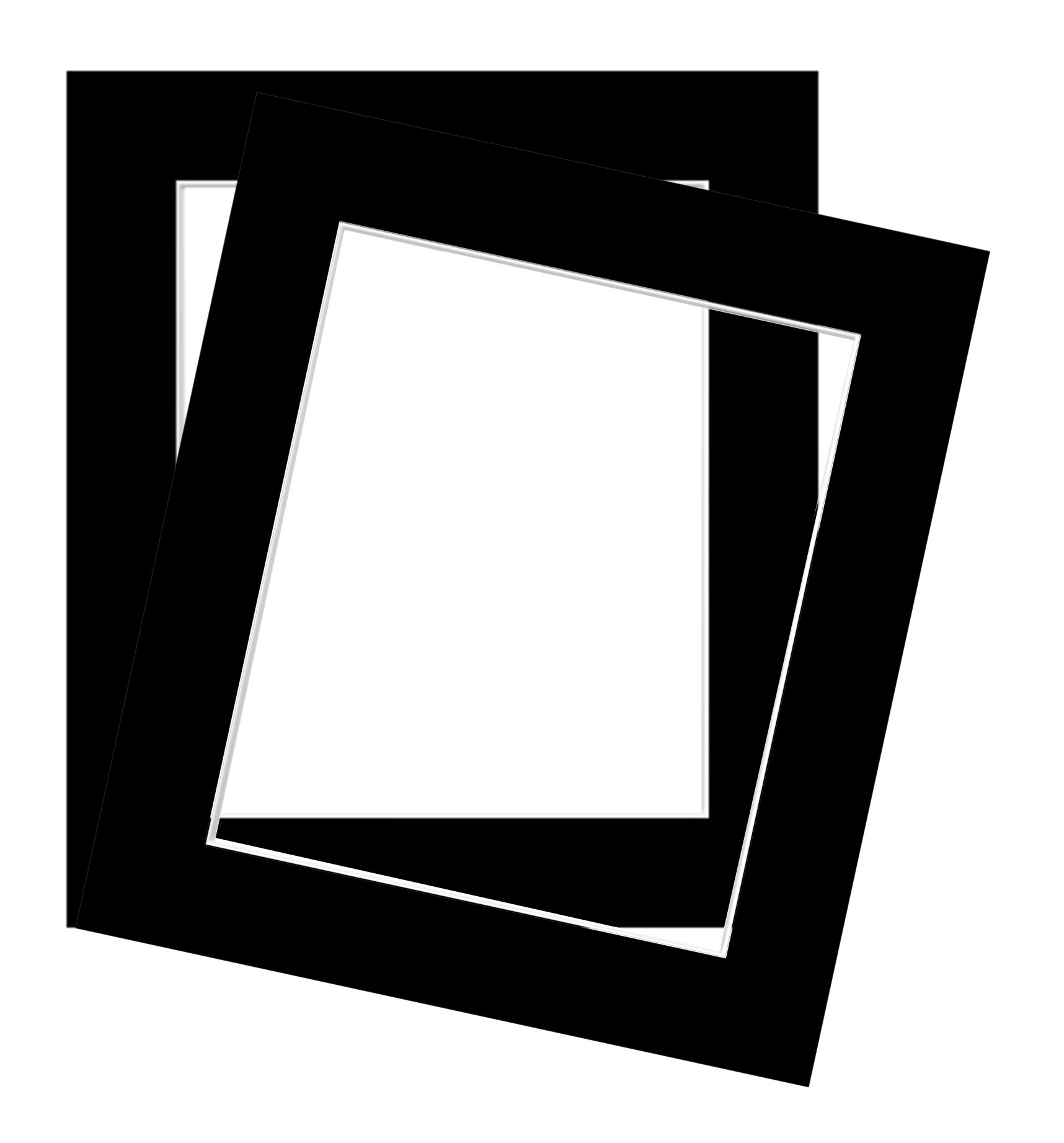 Two Pack of Black Picture/Photo Mounts Size 8x10" fits 6x8"
