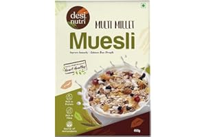 Desi Nutri Multi Millet Health Muesli | Ready to Eat Health Muesli | Millet Health Muesli | Health Muesli - 450 gms | Rich in Protein & Fiber