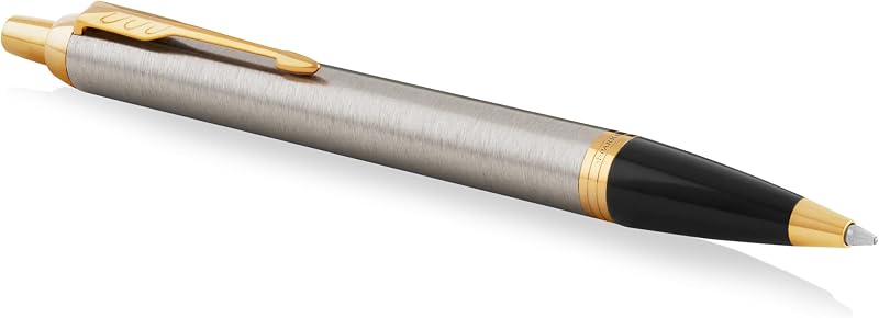 IM stylo bille | métal brossé | pointe moyenne| encre bleu | coffret cadeau