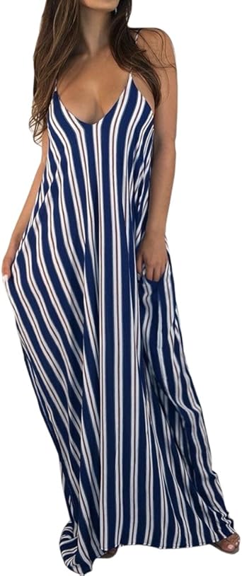 spaghetti strap maxi dress with pockets