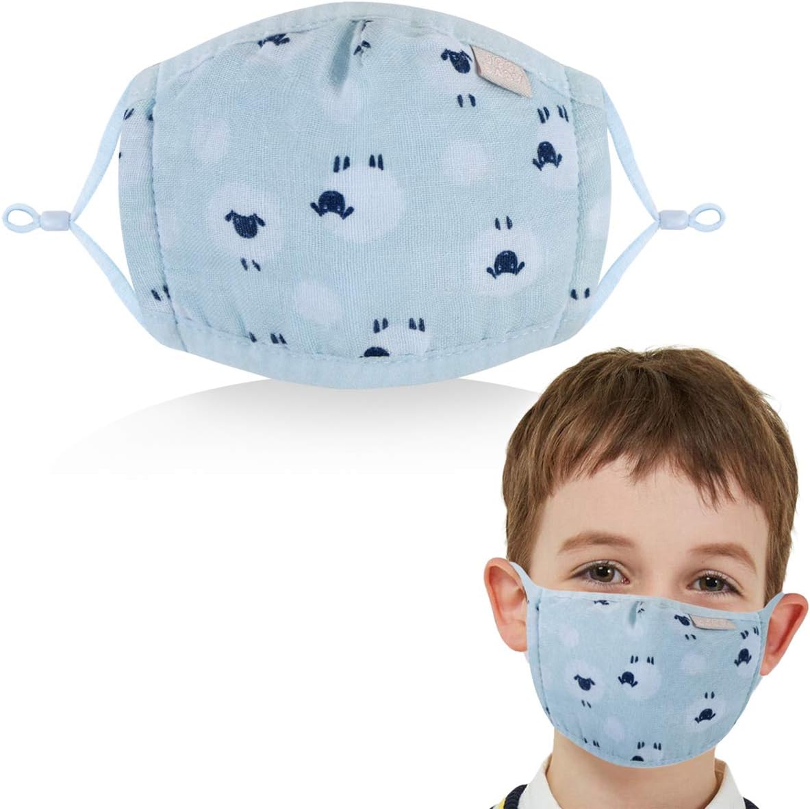 Fashion Protective Face Cover, Children Dust Protective Cotton Mouth Cover, Washable, Reusable Cotton Fabric, Random Color for Kids 0 to 3