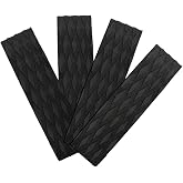 Seafard 4-Piece Surfboard Front Traction Pad &ndash; No Wax EVA Deck Grip Pads for Surfboards &amp; Longboards, Anti-Slip Diamond Groove, Cut-to-Fit Front Foot Pad