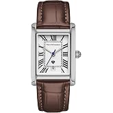 PIERRE RICHARDSON PR2091 Men&rsquo;s Luxury Watch &ndash; Stainless Steel Quartz Watch, 5ATM Water Resistant, Scratch-Resistant Sapphire Crystal Glass, Leather Strap, Reloj para Hombres