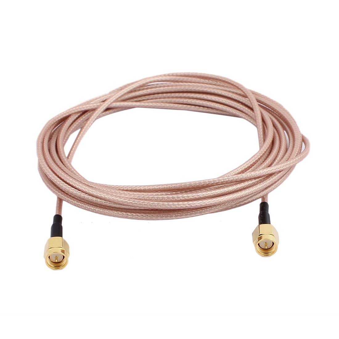 sourcing map Gold SMA Male to SMA Male Adapter Connector RG316 Coaxial Cable for Satellite Television 10Feet