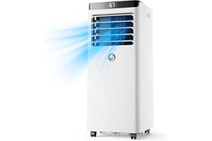 ANDTE 10,000 BTU Portable Air Conditioners with Remote Control, Room Portable AC up to 400 Sq. Ft, 2 Speed Fan with 3 Mode, Remote Control