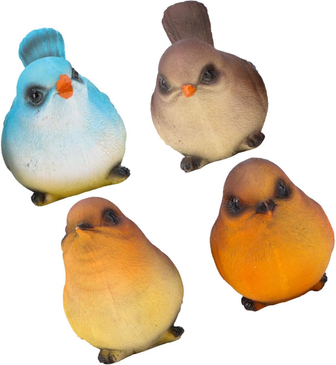 Yardwe 4pcs Christmas Bird Ornaments Garden Birds Decor