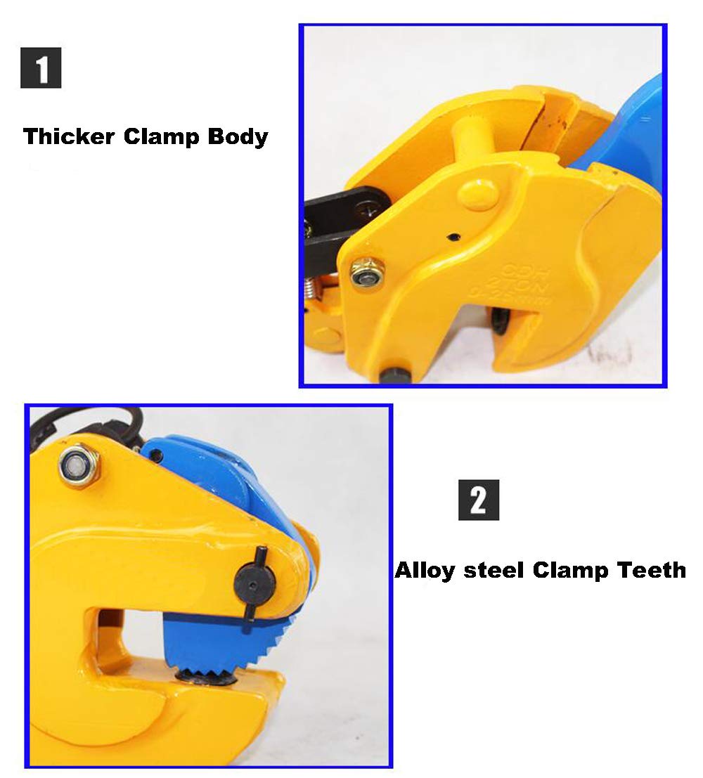 INTSUPERMAI 6616 Lbs Vertical Plate Lifting Clamp with Lock Hoist Hook Chain Steel Plate Clamp Sheet Metal Lifting Clamp Plate Lifting Clamp: Industrial & Scientific