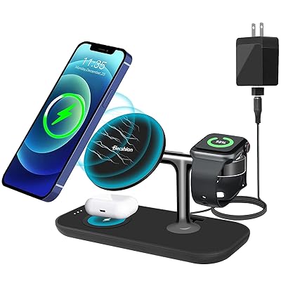 Elecshion Magnetic 3-in-1 Wireless Charger Station Kuwait Ubuy