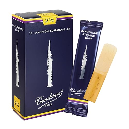 Vandoren SR2025 Soprano Sax Traditional Reeds Strength 2.5; Box of 10