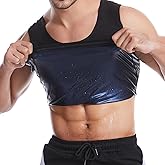 OFHADF Sauna Vest for Men Waist Trainer Sweat Sauna Suit for Men Weight Loss Compression Body Shaper Workout Gym Tank Top