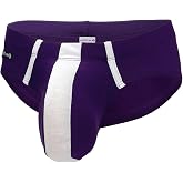 Wildmant Big Boy Pouch Modal Briefs Purple and White