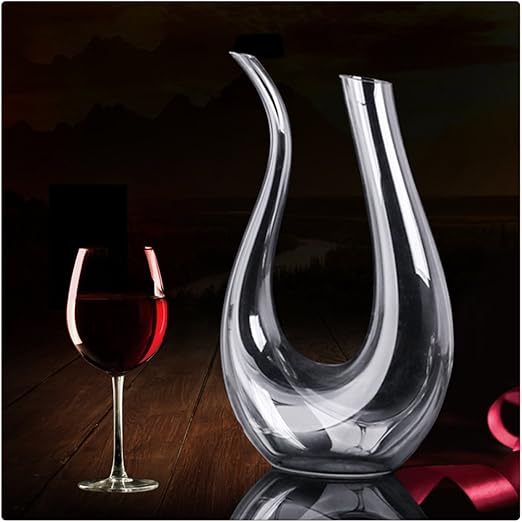 Wine Decanters Carafes 1000ML Horn U Shape 100 Handmade Red Wine Aerator Decanter Lead Free
