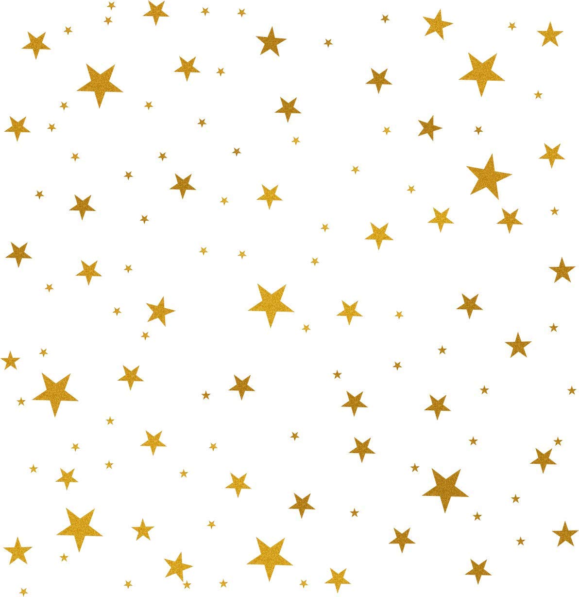 Star Wall Decals (144 Count) Gold Star Decals Nursery Decals Vinyl Wall Stickers Removable Peel&Stick Wall Decals for Kids Baby Bedroom Living Room(Vintage Gold)