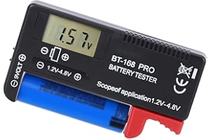 RJUP BT-168PRO Battery Tester, Universal Battery Checker for AA AAA C D 9V 1.5V Button Cell Batteries, Battery Tester for Hou