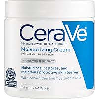 CeraVe Moisturizing Cream | 19 Ounce | Daily Face and Body Moisturizer for Dry Skin