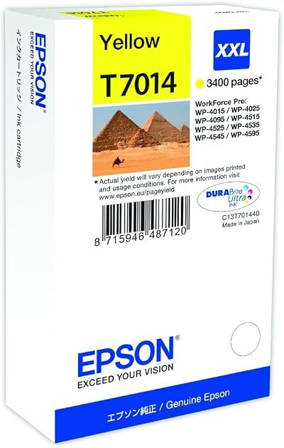 Epson T7014 Yellow XXL High Yield Ink Cartridge DuraBrite Ultra C13T70144010