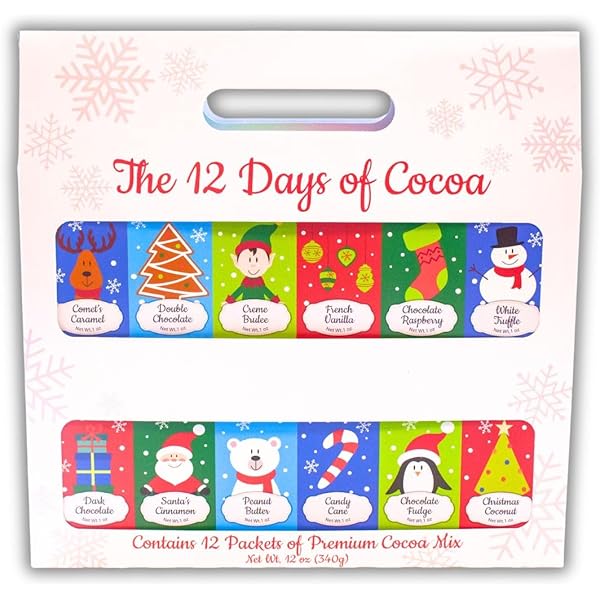 Amazon.com : The 12 Cocoas of Christmas - Holiday Hot Cocoa Mix