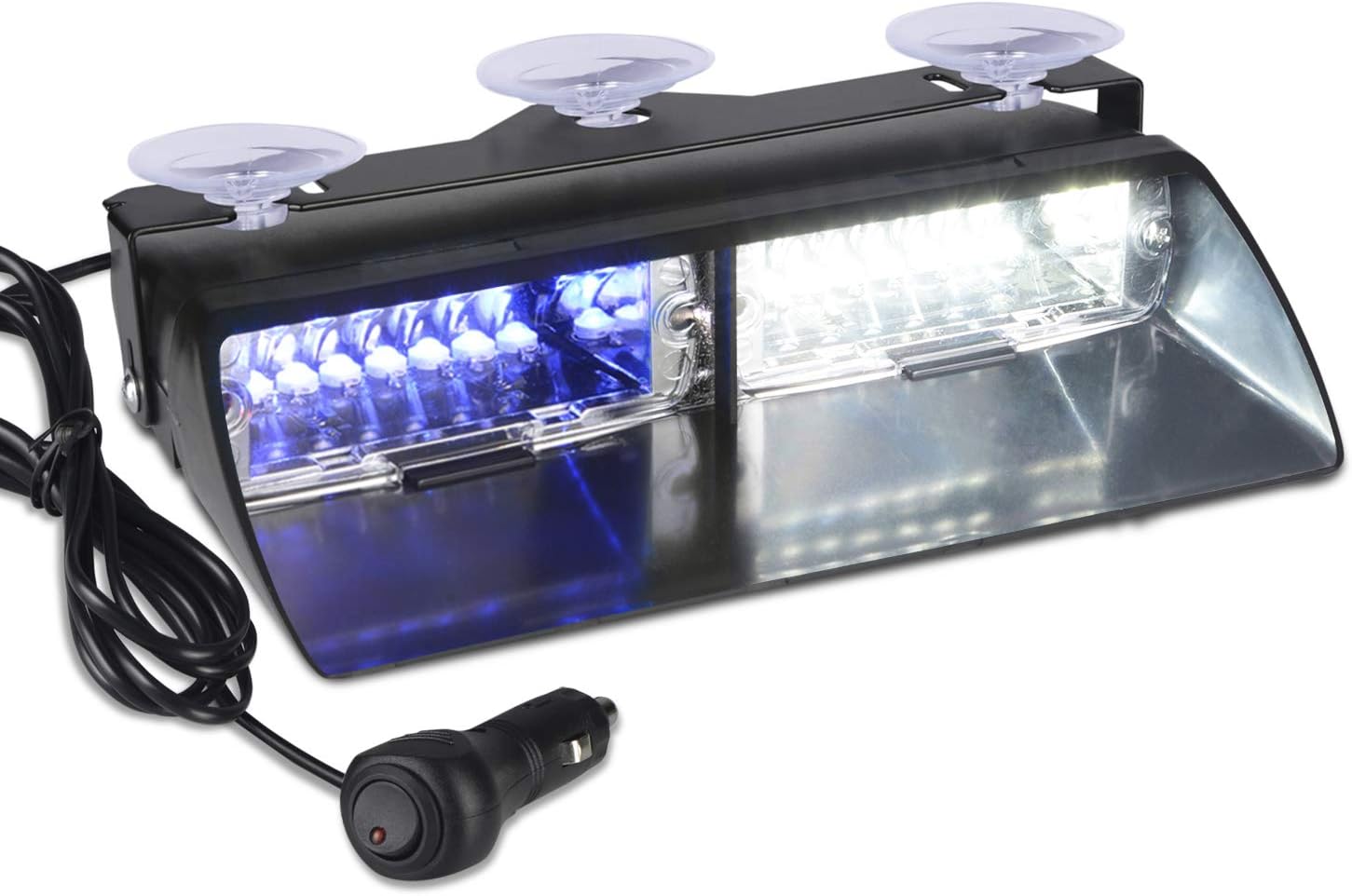 12V Law Enforcement Emergency Car Strobe Lights, Linkitom 16 LED Hazard Warning