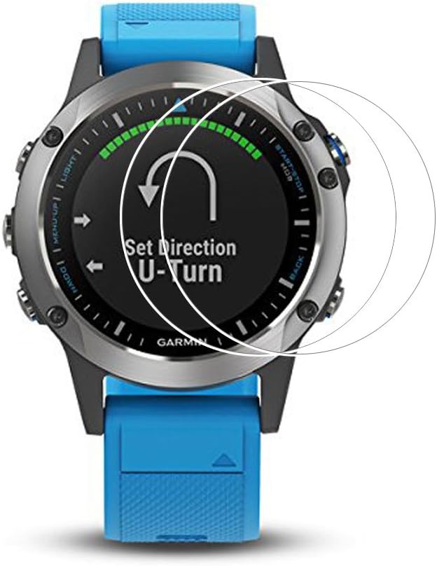 (2 Pack) Screen Protector for Garmin Quatix 5,9H Hardness Tempered Glass Screen Protector for Garmin Quatix 5 with Anti-Fingerprint Bubble-Free Crystal Clear