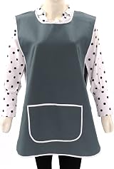 LINEN CLOSET Unisex Tabard Aprons with Pockets for Kitchen Cleaning view 4
