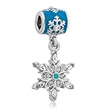 CharmSStory Snowflake Charms Blue Synthetic Crystal