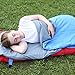 REDCAMP Ultra Lightweight Sleeping Bag for Backpacking, Comfort for Adults Warm Weather, Hooded with Compression Sack Blue (87