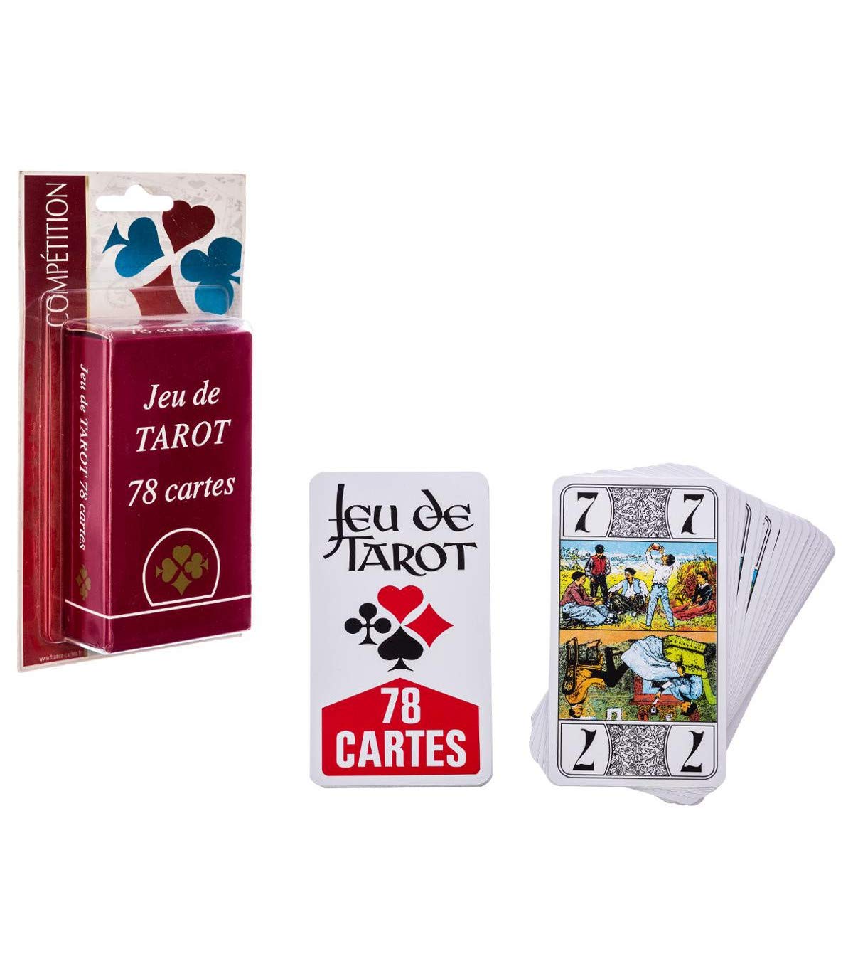 France Cartes - 404478 - Card Game - Tarot 78 Cards, Multi-Coloured