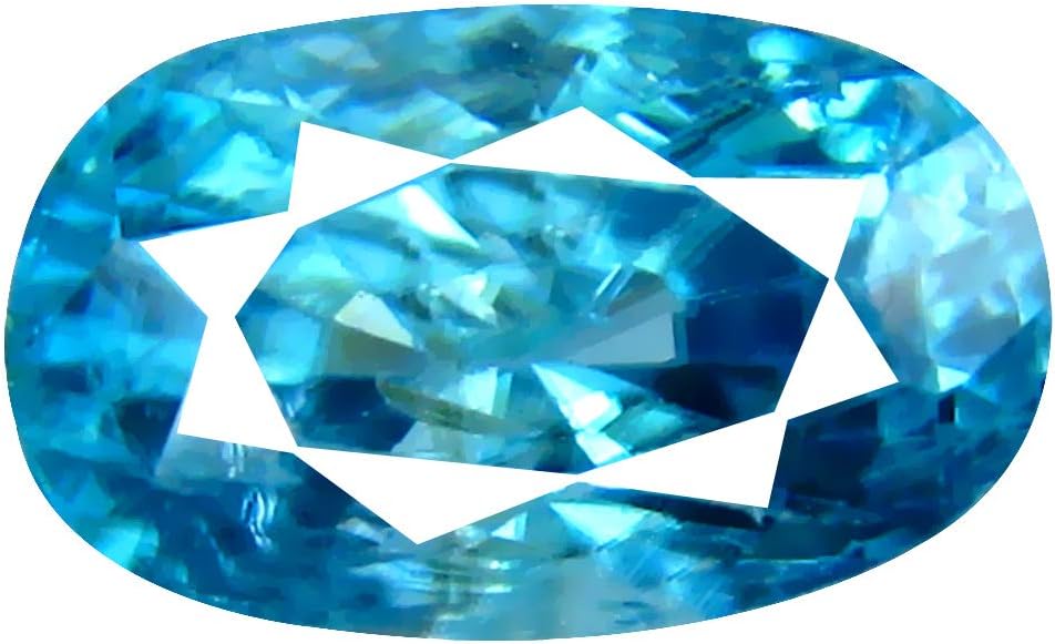 3.45 ct Oval Cut (10 x 6 mm) Untreated Cambodian Blue Zircon Natural Loose Gemstone