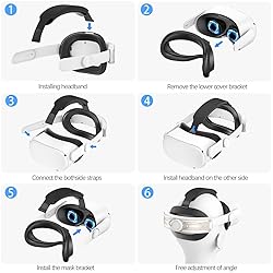 AMZDM Head Strap for Meta Quest 2 VR Headset Elite