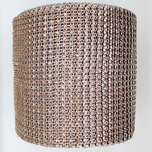 Blinggasm 5 Yards X 4.75" Diamond Mesh Wrap Roll Crystal Rhinestone Sparkle Bling Ribbon Choose Your Color (#18 Brown)