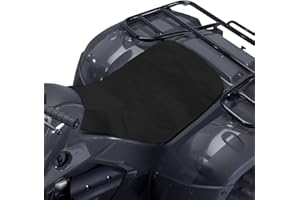 ADTOPI ATV Seat Cover Waterproof Polaris Sportsman Seat Cover Compatible with Sportsman, Rancher, Foreman, Scrambler Kodiak, Grizzly, Arctic cat (Black)